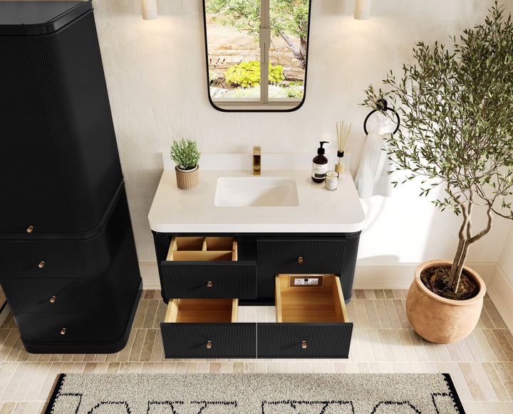 Hampton Floating 42 in. W x 22 in. D Single Sink Bathroom Vanity - photo 4