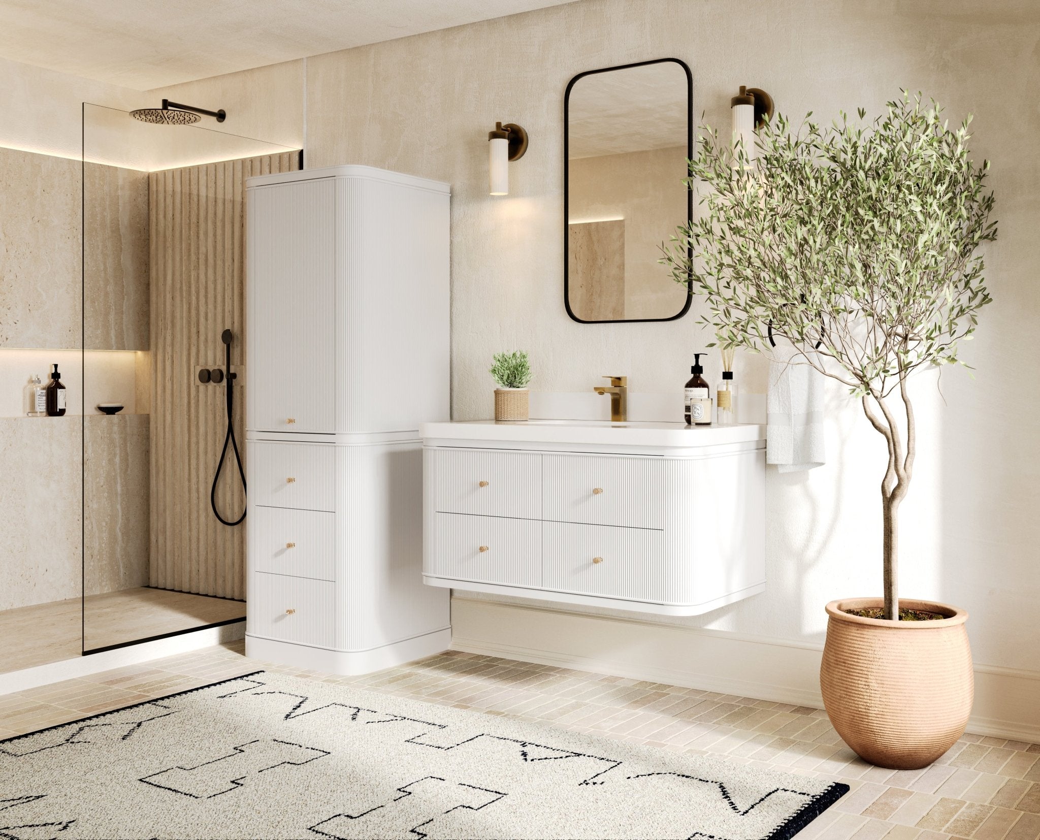 Hampton Floating 42 in. W x 22 in. D Single Sink Bathroom Vanity - Willow Bath and Vanity