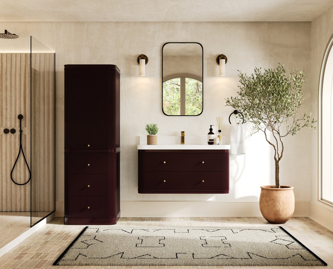 Hampton Floating 42 in. W x 22 in. D Single Sink Bathroom Vanity - Willow Bath and Vanity