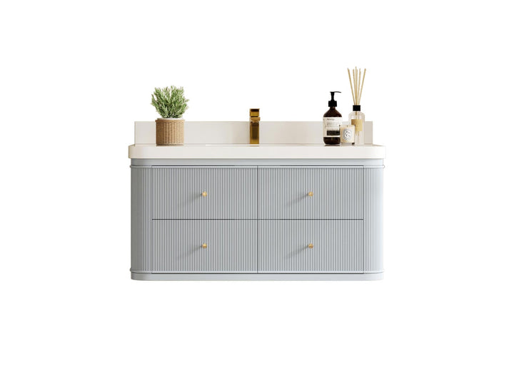 Hampton Floating 42 in. W x 22 in. D Single Sink Bathroom Vanity - photo 1