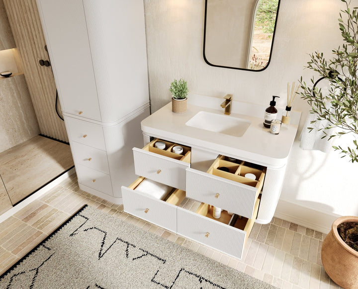 Hampton Floating 42 in. W x 22 in. D Single Sink Bathroom Vanity - photo 3
