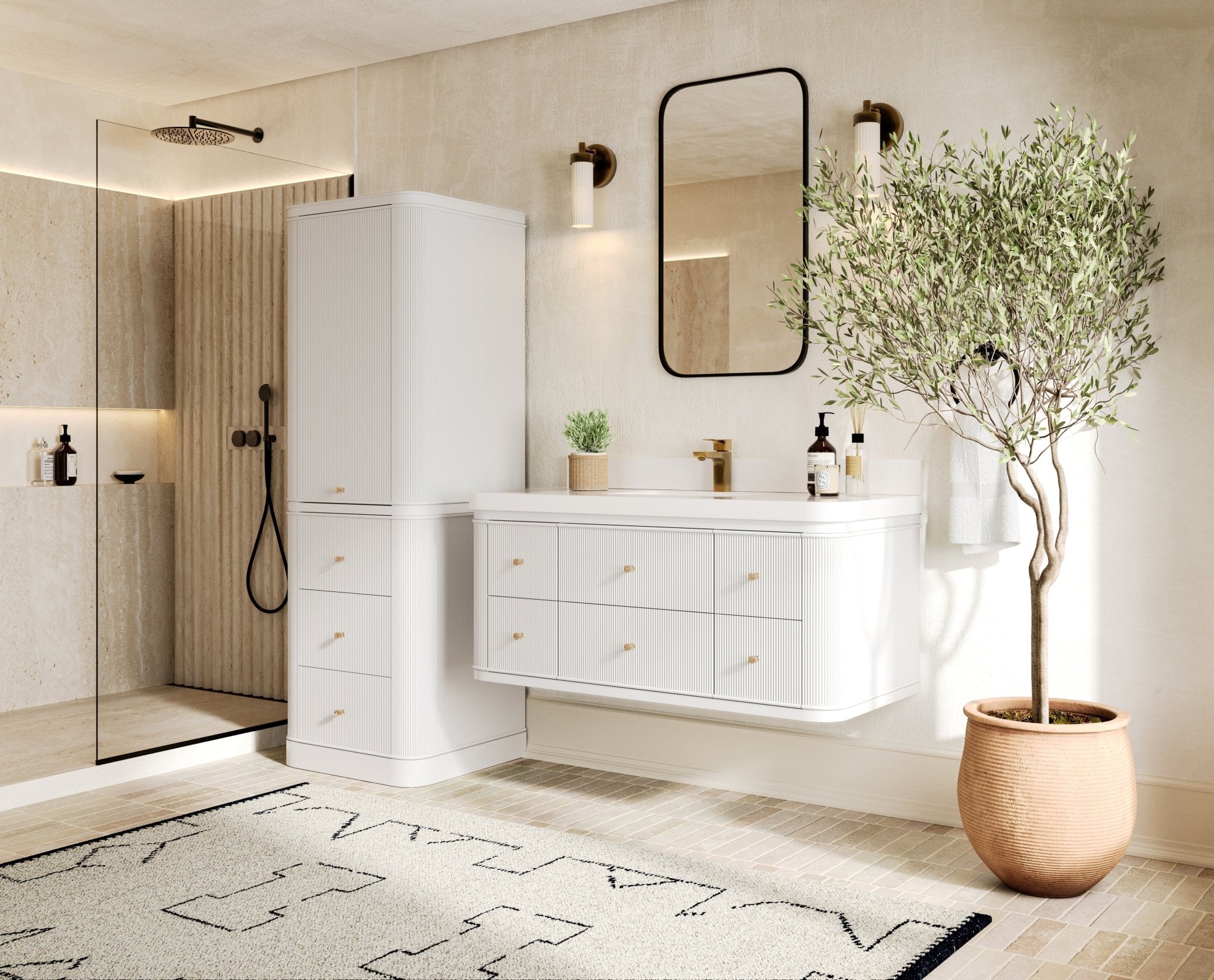 Hampton Floating 48 in. W x 22 in. D Single Sink Bathroom Vanity - Willow Bath and Vanity