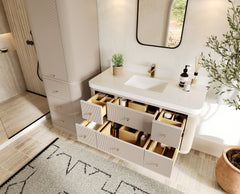 Hampton Floating 48 in. W x 22 in. D Single Sink Bathroom Vanity - photo 3