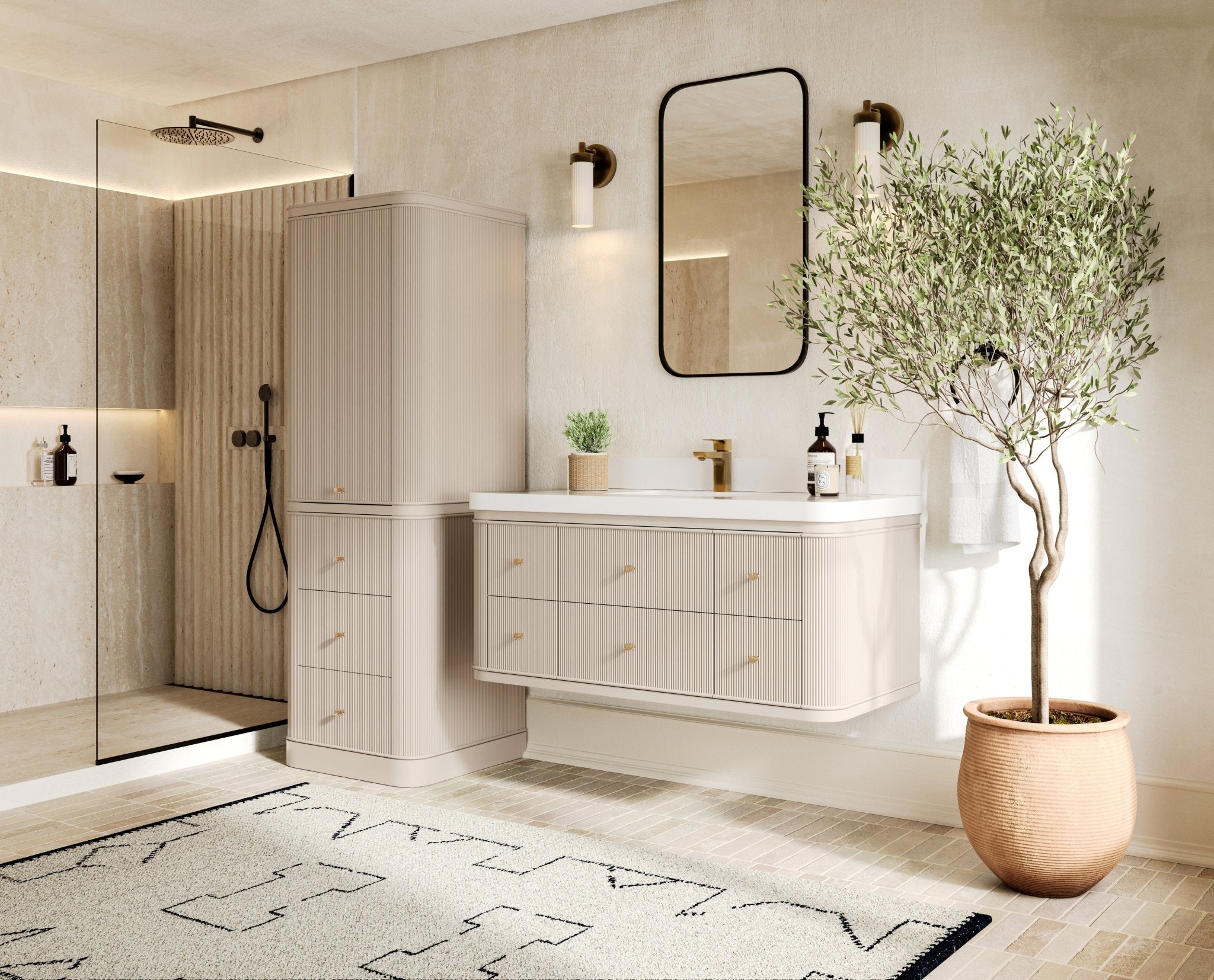 Hampton Floating 48 in. W x 22 in. D Single Sink Bathroom Vanity - Willow Bath and Vanity