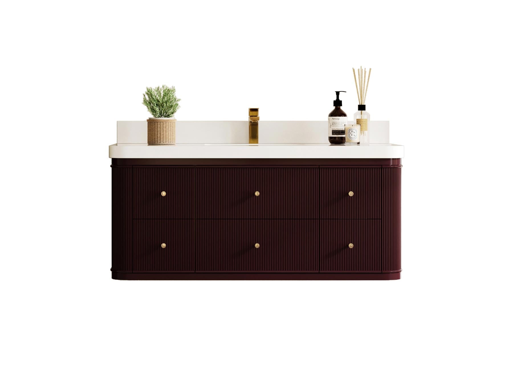 Hampton Floating 48 in. W x 22 in. D Single Sink Bathroom Vanity - Willow Bath and Vanity