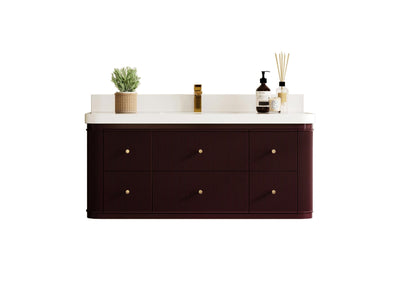 Hampton Floating 48 in. W x 22 in. D Single Sink Bathroom Vanity - Willow Bath and Vanity