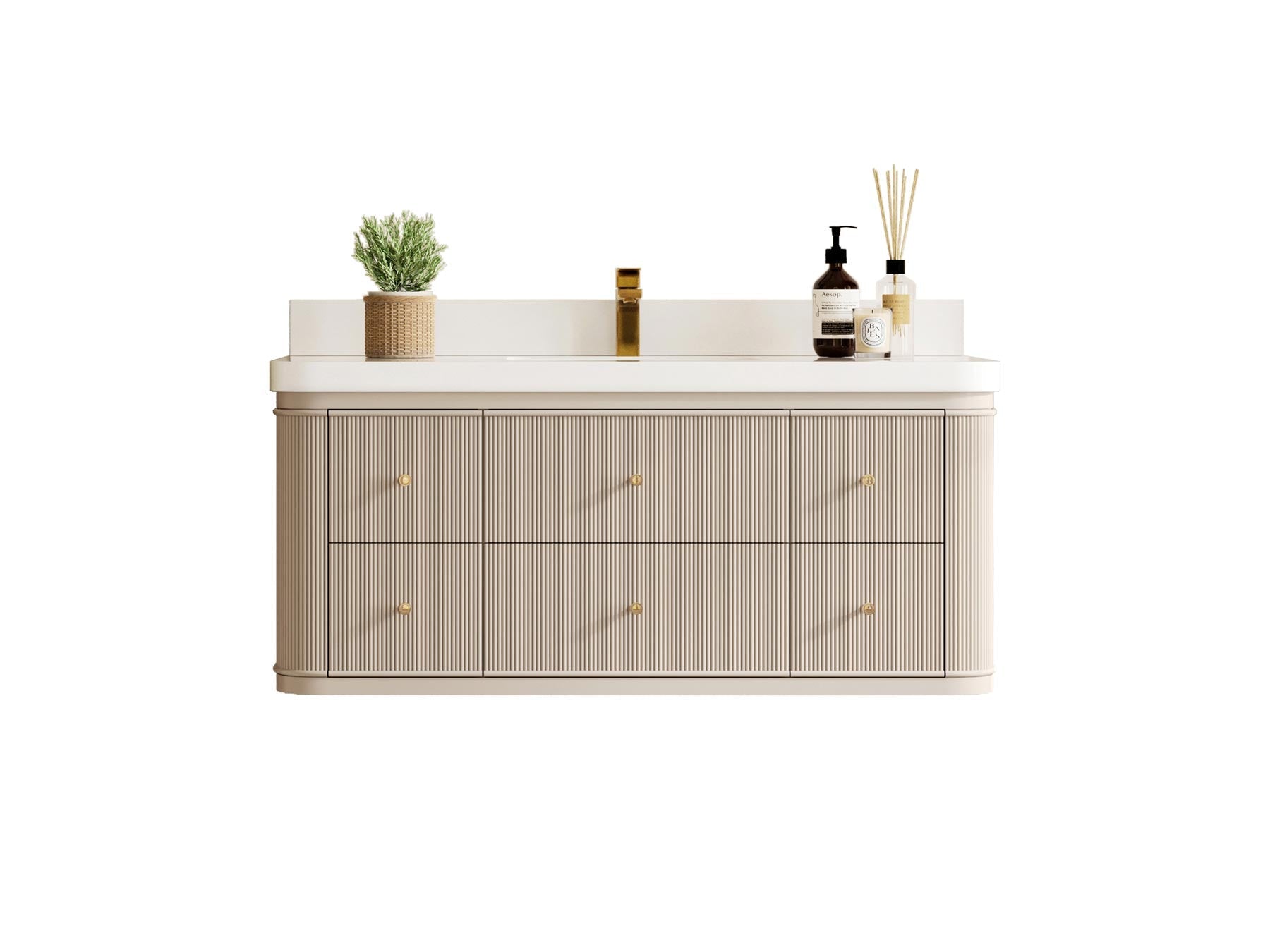 Hampton Floating 48 in. W x 22 in. D Single Sink Bathroom Vanity - Willow Bath and Vanity