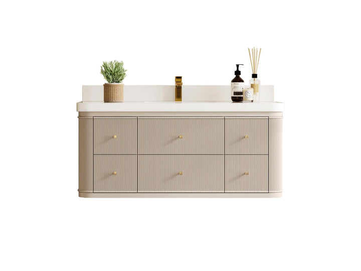 Hampton Floating 48 in. W x 22 in. D Single Sink Bathroom Vanity - photo 1