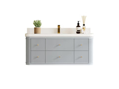 Hampton Floating 48 in. W x 22 in. D Single Sink Bathroom Vanity - photo 1