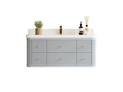 Hampton Floating 48 in. W x 22 in. D Single Sink Bathroom Vanity - Willow Bath and Vanity