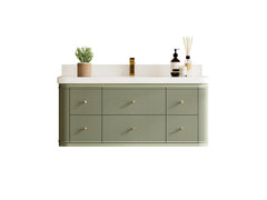 Hampton Floating 48 in. W x 22 in. D Single Sink Bathroom Vanity - photo 1