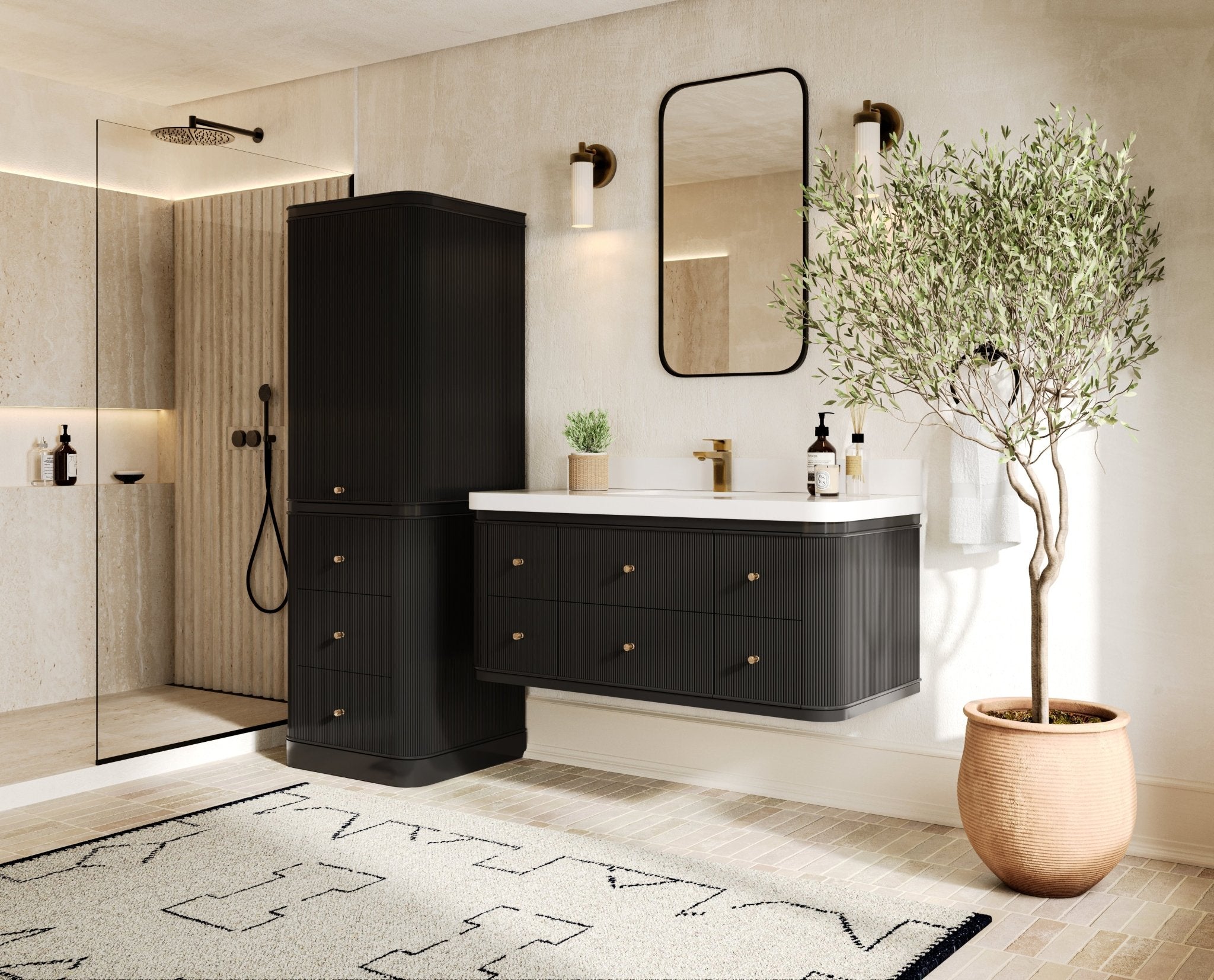 Hampton Floating 48 in. W x 22 in. D Single Sink Bathroom Vanity - Willow Bath and Vanity