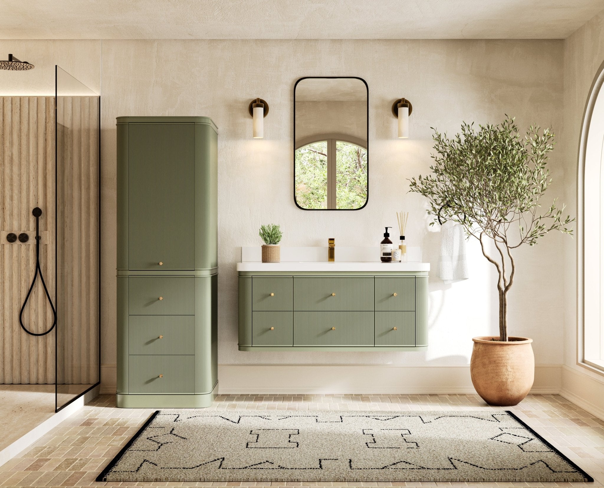 Hampton Floating 48 in. W x 22 in. D Single Sink Bathroom Vanity - Willow Bath and Vanity