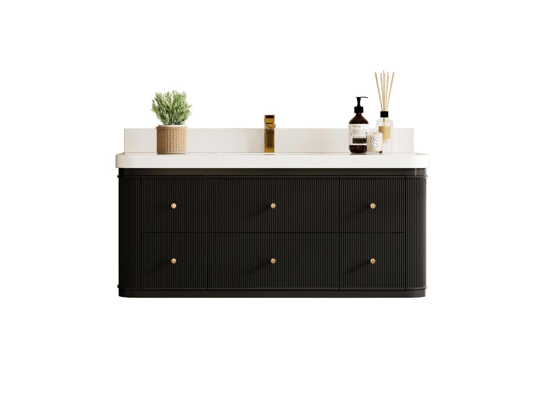 Hampton Floating 48 in. W x 22 in. D Single Sink Bathroom Vanity - Willow Bath and Vanity