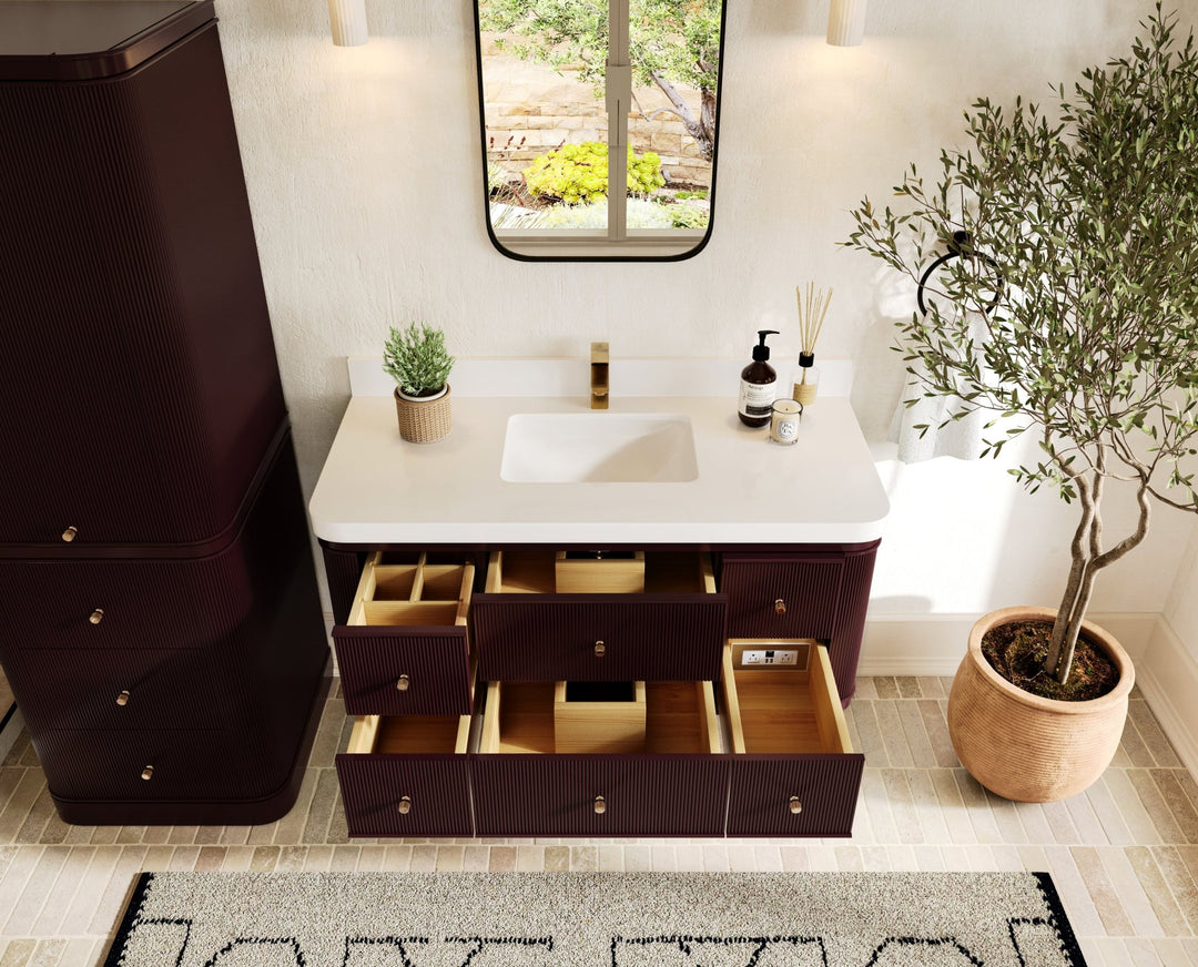 Hampton Floating 48 in. W x 22 in. D Single Sink Bathroom Vanity - Willow Bath and Vanity