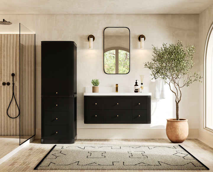 Hampton Floating 48 in. W x 22 in. D Single Sink Bathroom Vanity - photo 1