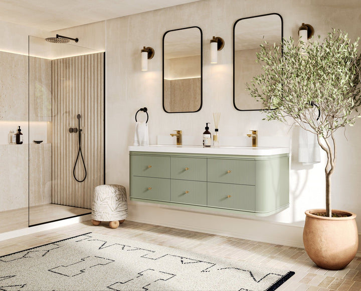 Hampton Floating 60 in. W x 22 in. D Double Sink Bathroom Vanity - photo 3