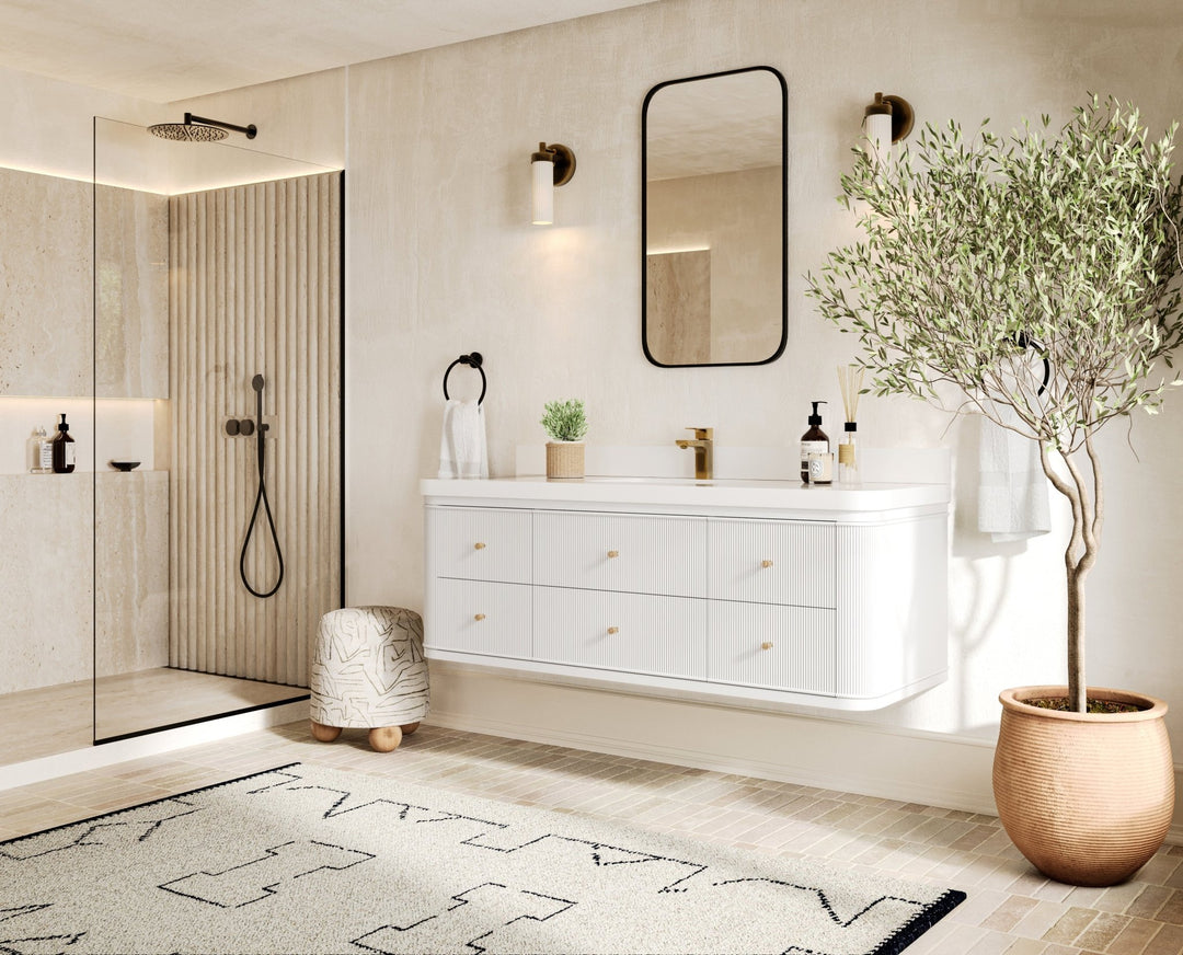 Hampton Floating 60 in. W x 22 in. D Single Sink Bathroom Vanity - Willow Bath and Vanity