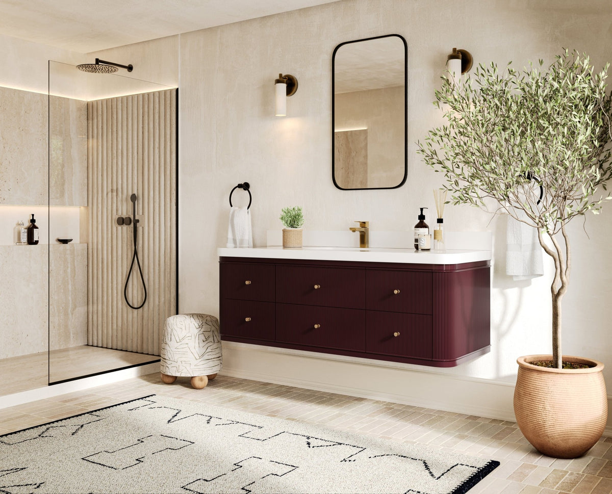Hampton Floating 60 in. W x 22 in. D Single Sink Bathroom Vanity - Willow Bath and Vanity