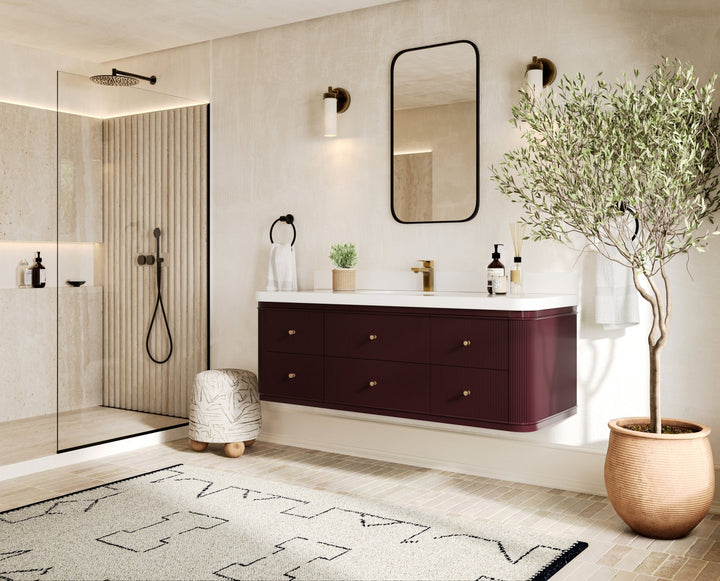 Hampton Floating 60 in. W x 22 in. D Single Sink Bathroom Vanity - photo 2