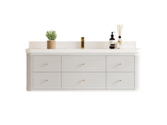 Hampton Floating 60 in. W x 22 in. D Single Sink Bathroom Vanity - photo 1
