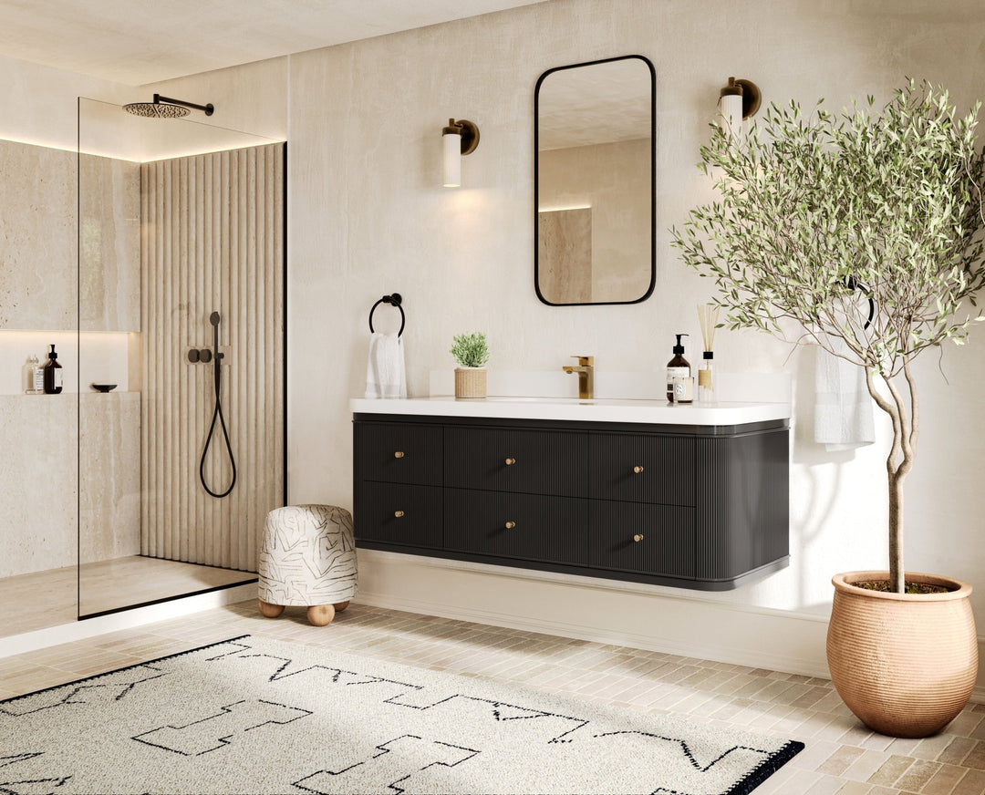 Hampton Floating 60 in. W x 22 in. D Single Sink Bathroom Vanity - Willow Bath and Vanity