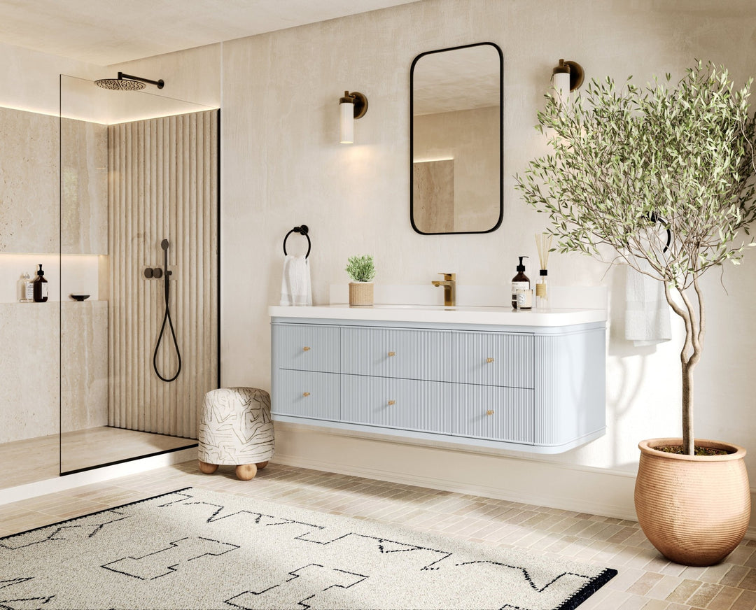 Hampton Floating 60 in. W x 22 in. D Single Sink Bathroom Vanity - Willow Bath and Vanity