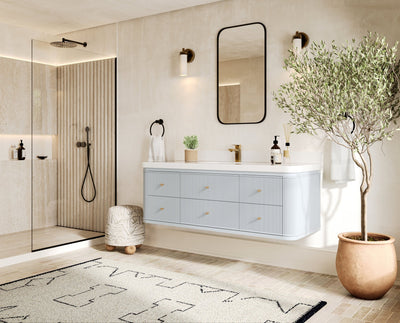 Hampton Floating 60 in. W x 22 in. D Single Sink Bathroom Vanity - Willow Bath and Vanity