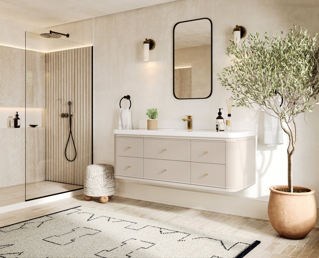 Hampton Floating 60 in. W x 22 in. D Single Sink Bathroom Vanity - Willow Bath and Vanity