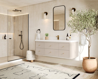 Hampton Floating 60 in. W x 22 in. D Single Sink Bathroom Vanity - Willow Bath and Vanity