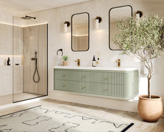 Hampton Floating 72 in. W x 22 in. D Double Sink Bathroom Vanity - photo 2