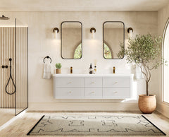 Hampton Floating 72 in. W x 22 in. D Double Sink Bathroom Vanity - photo 4