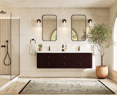 Hampton Floating 72 in. W x 22 in. D Double Sink Bathroom Vanity - photo 4