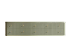 Hampton Floating 84 in. W x 22 in. D Double Sink Bathroom Vanity - photo 6
