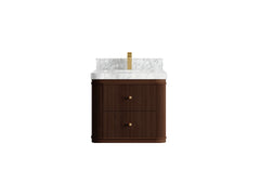 Hampton Floating Teak 24 in. W x 22 in. D Single Sink Bathroom Vanity - photo 6