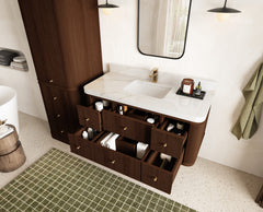 Hampton Floating Teak 48 in. W x 22 in. D Single Sink Bathroom Vanity - photo 3