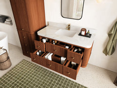 Hampton Floating Teak 48 in. W x 22 in. D Single Sink Bathroom Vanity - photo 3