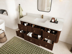 Hampton Floating Teak 60 in. W x 22 in. D Single Sink Bathroom Vanity - photo 3