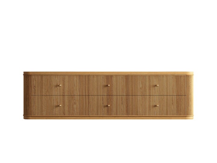 Hampton Floating Teak 72 in. W x 22 in. D Double Sink Bathroom Vanity - photo 6