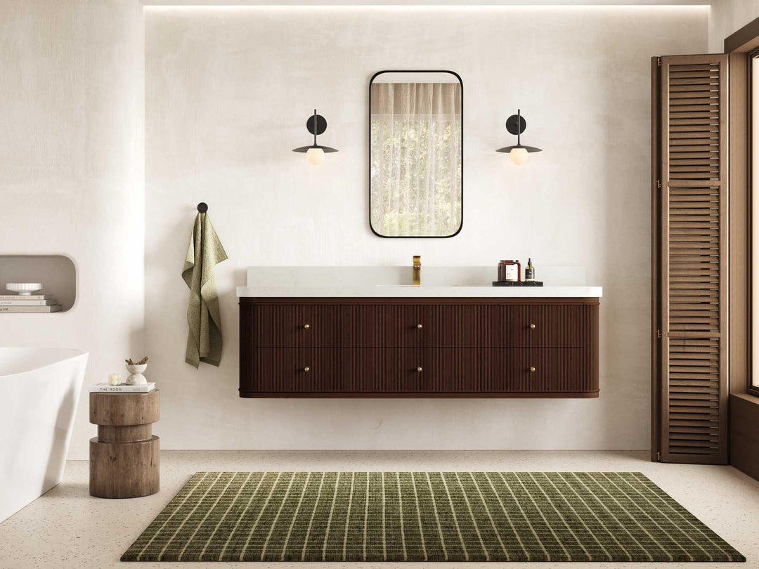 Hampton Floating Teak 72 in. W x 22 in. D Single Sink Bathroom Vanity - Willow Bath and Vanity