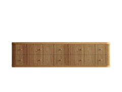 Hampton Floating Teak 80 in. W x 22 in. D Double Sink Bathroom Vanity - photo 8