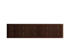 Hampton Floating Teak 80 in. W x 22 in. D Double Sink Bathroom Vanity - photo 3
