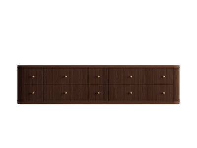 Hampton Floating Teak 84 in. W x 22 in. D Double Sink Bathroom Vanity - Willow Bath and Vanity