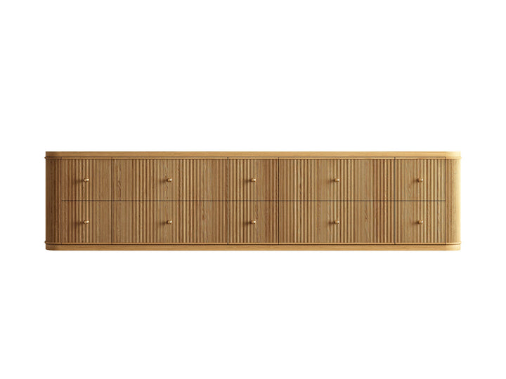 Hampton Floating Teak 84 in. W x 22 in. D Double Sink Bathroom Vanity - photo 6