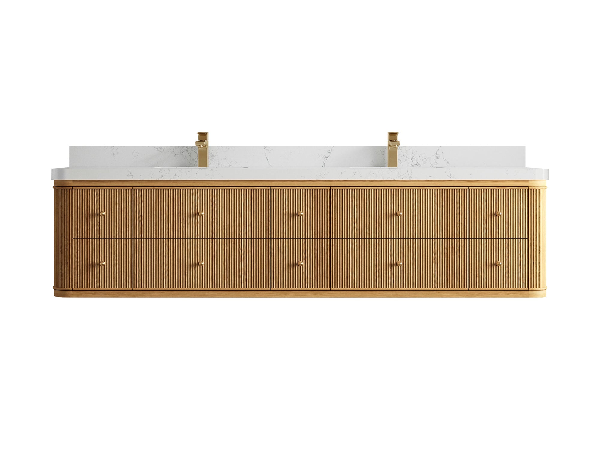Hampton Floating Teak 84 in. W x 22 in. D Double Sink Bathroom Vanity - Willow Bath and Vanity