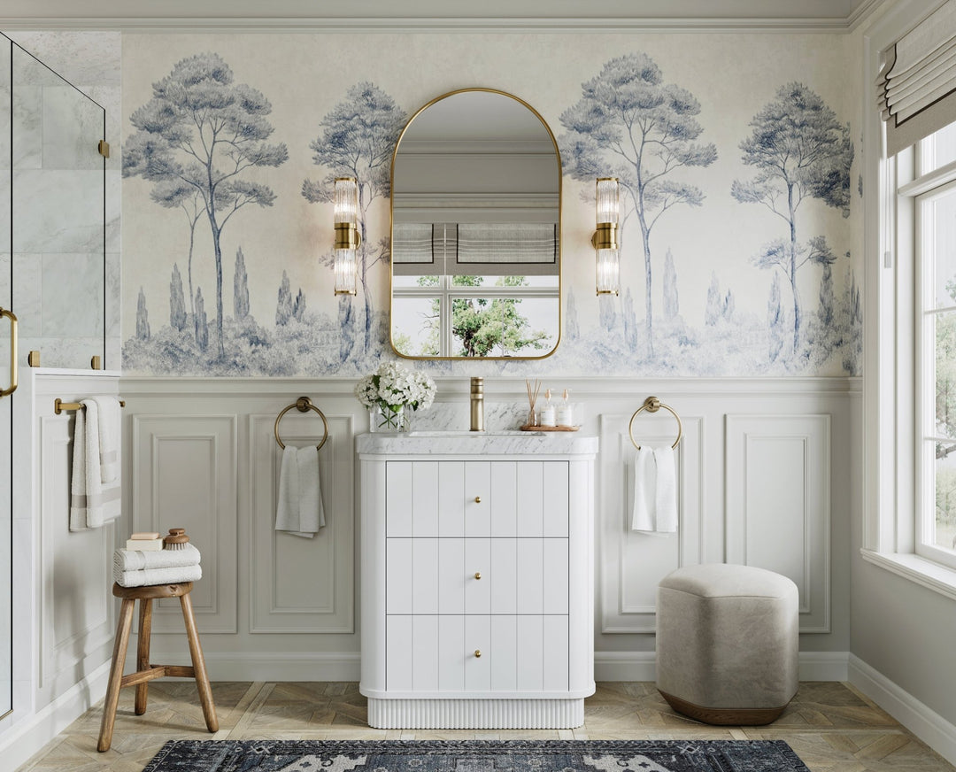 Houston 30 in. W x 22 in. D Free Standing Curved Edge Single Sink Bathroom Vanity - Willow Bath and Vanity