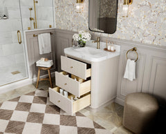 Houston 30 in. W x 22 in. D Free Standing Curved Edge Single Sink Bathroom Vanity - photo 3