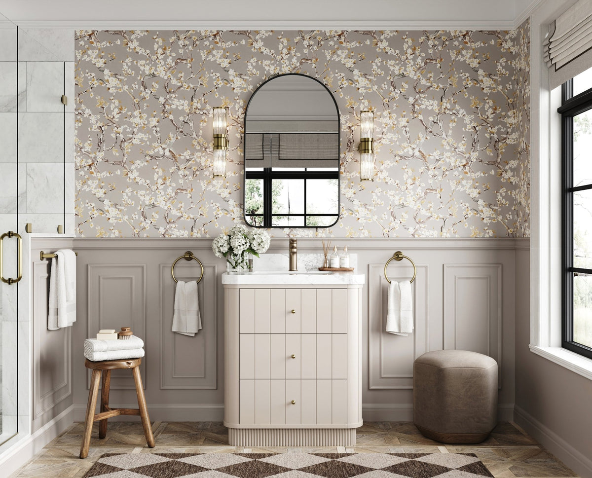 Houston 30 in. W x 22 in. D Free Standing Curved Edge Single Sink Bathroom Vanity - Willow Bath and Vanity