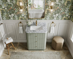 Houston 30 in. W x 22 in. D Free Standing Curved Edge Single Sink Bathroom Vanity - photo 5