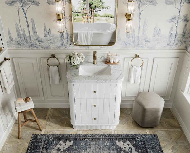 Houston 30 in. W x 22 in. D Free Standing Curved Edge Single Sink Bathroom Vanity - photo 6